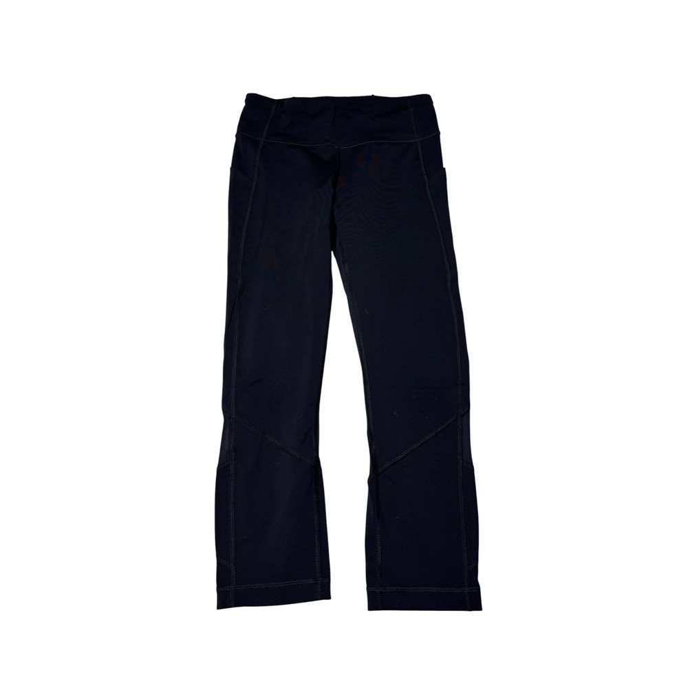 Lululemon Pace Rival Crop 22" Black Womens Size 4 25X22 Pockets Zippered